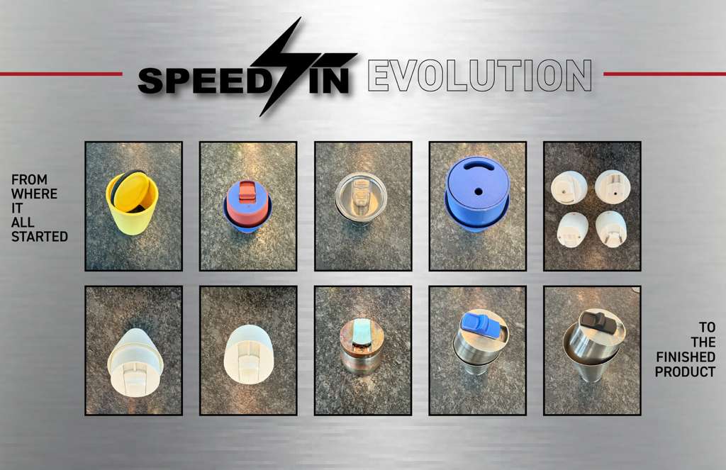 The development of Speed Tin through sketches and successive prototypes